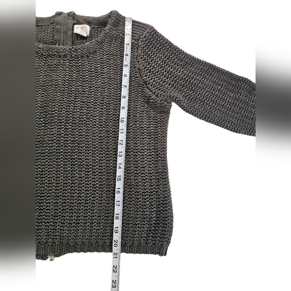 Andrea Jovine Olive Knit Sweater Size Medium - Picture 4 of 5